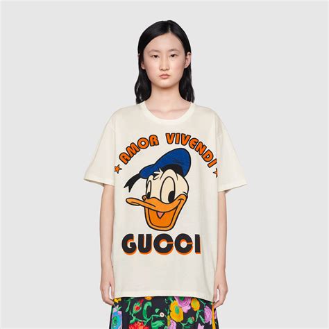 gucci x disney donald duck t-shirt|Gucci Donald Duck t shirt.